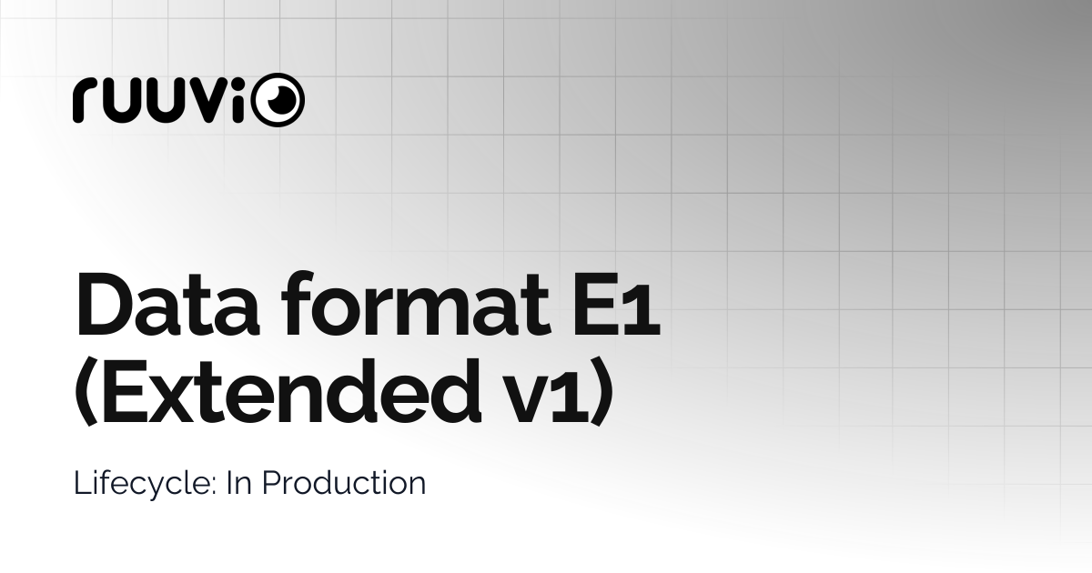 Data format E1 (Extended v1) | docs