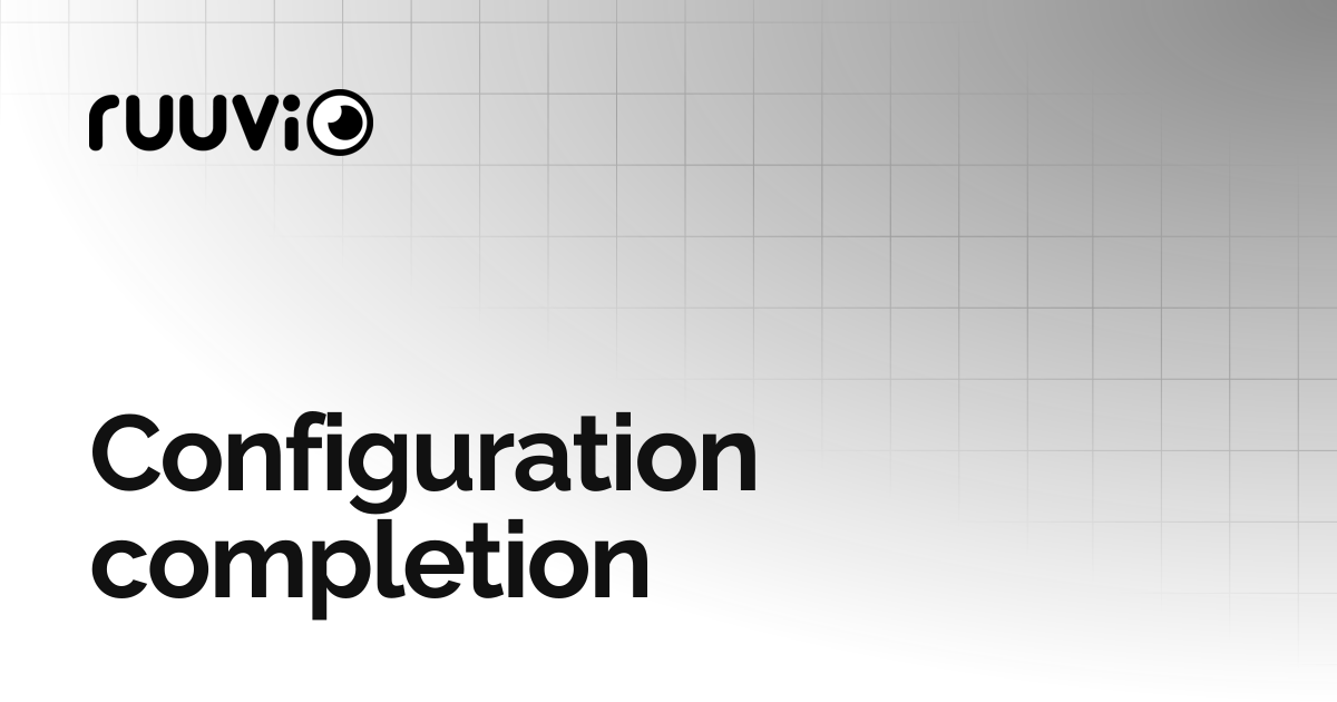 Configuration completion | docs