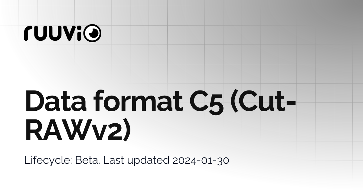 Data format C5 (Cut-RAWv2) | docs