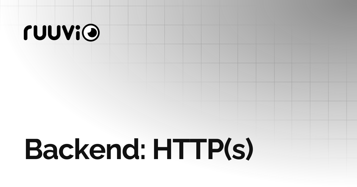 Backend: HTTP(s) | docs